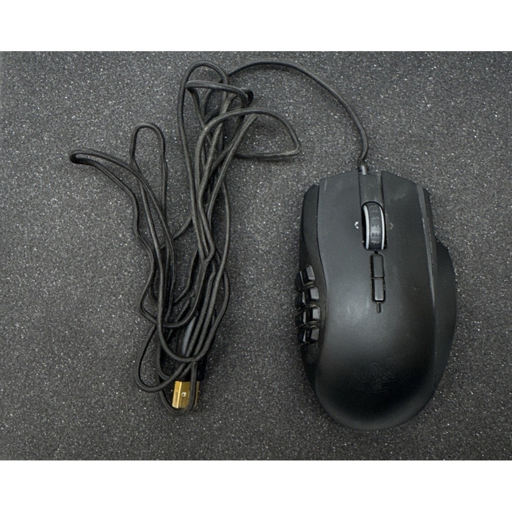 GENUINE Razer Naga Expert MMO Gaming Wired USB Mouse RZ01-0104 - Black/Green